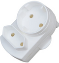 Noble 2 Pin Single European And Round Schuko Adaptor