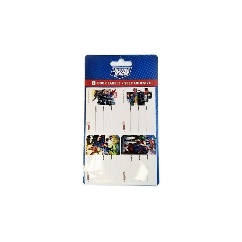 Justice League Book Labels  Pack of 8