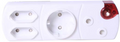 Noble 4 Way Multiplug with Schuko Adaptor LED Power Indicator