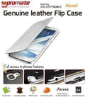 Promate White Aknol Elegant Book Style Leather Case