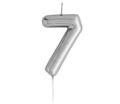 Casey 10cm Silver Numerical Birthday Candle Nr.7