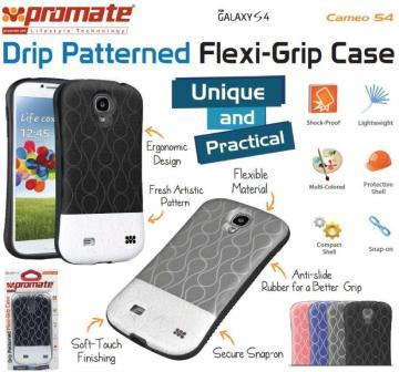 Promate Grey Cameo Drip Patterned Flexi-Grip Snap Case