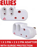 Ellies Power Socket Extension Adaptor with Surge protection