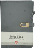 Brainware A5 Grey NoteBook With Magnetic Clip