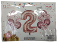 Casey 13pc Rose Gold and White Balloon Set Nr 2