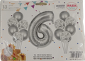 Casey 13pc Silver and White Balloon Set Nr.6