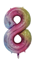 Casey 102cm Rainbow Balloon Number 8