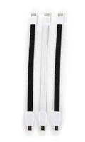 Whizzy Black and White Designer 3 Pack Micro USB Charge Cable